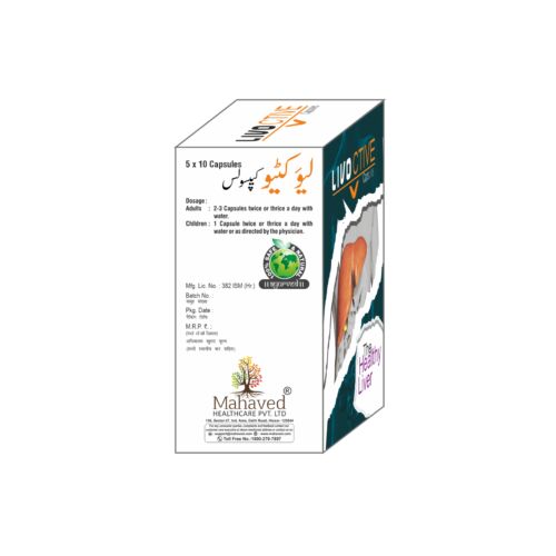 LIVOCTIVE CAPSULE – 5X10Cap – Enlargement & Cirrhosis of Liver, Anaemia, Hepatitis, Jaundice, Dyspepsia